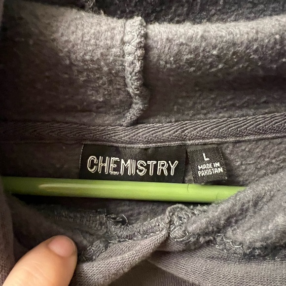 Chemistry Dark Gray Hoodie with Green Graphic - Picture 2 of 5